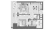 1 غرف نوم شقة مخطط الطابق «1BR» في DWTN Residences