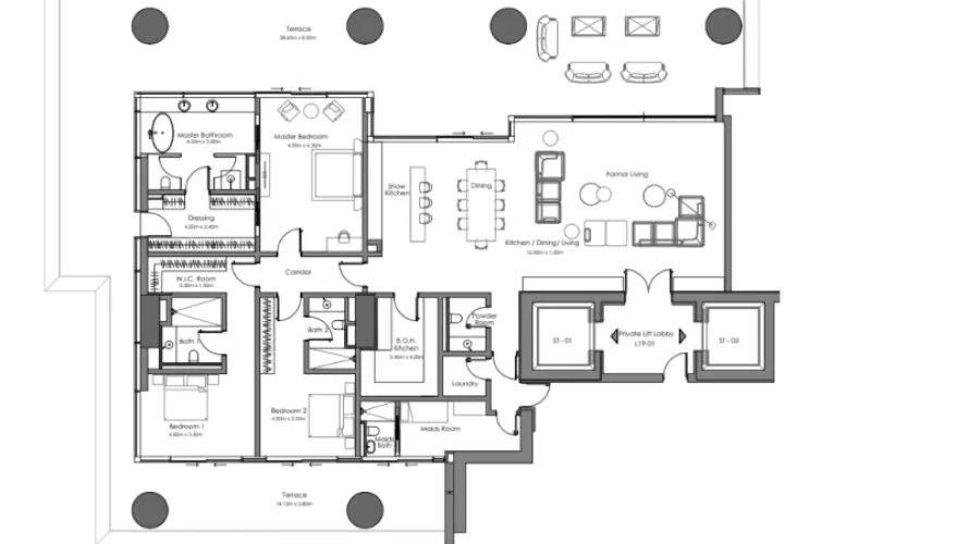 Apartamento de 3 dormitorios en Business Bay, UAE No. 233 № 13