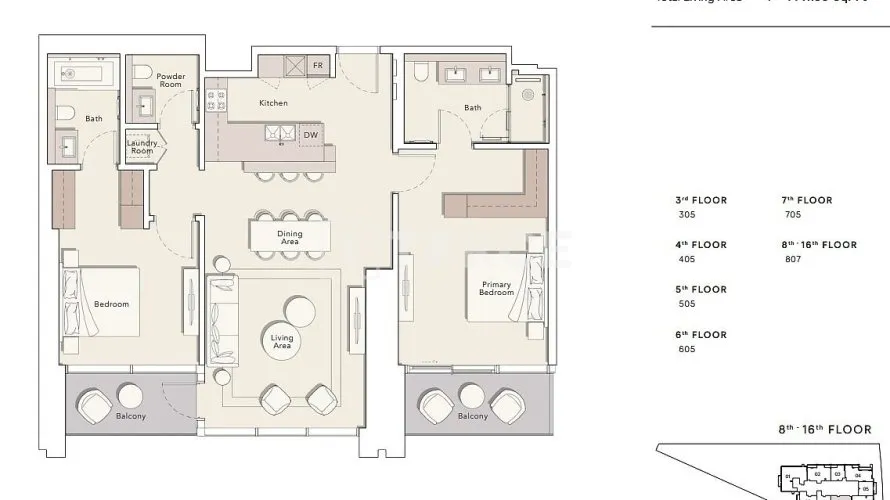 Appartement de 4 chambres à Business Bay, UAE No. 216 № 19