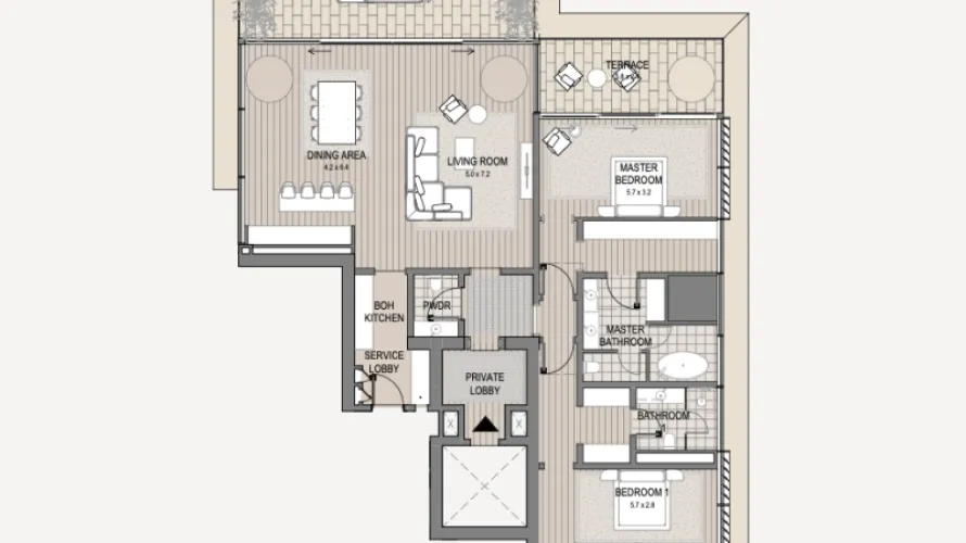 Appartement de 2 chambres à Business Bay, UAE No. 232 № 8