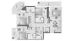 Планировка Квартиры «3BR» с 3 спальнями в ЖК DWTN Residences