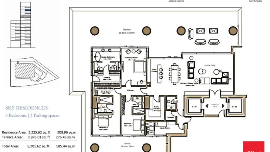 3 bedrooms penthouse for sale , Business Bay, Dubai, UAE No. 185