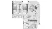 3 bedrooms Apartment floor plan «3BR» in DWTN Residences