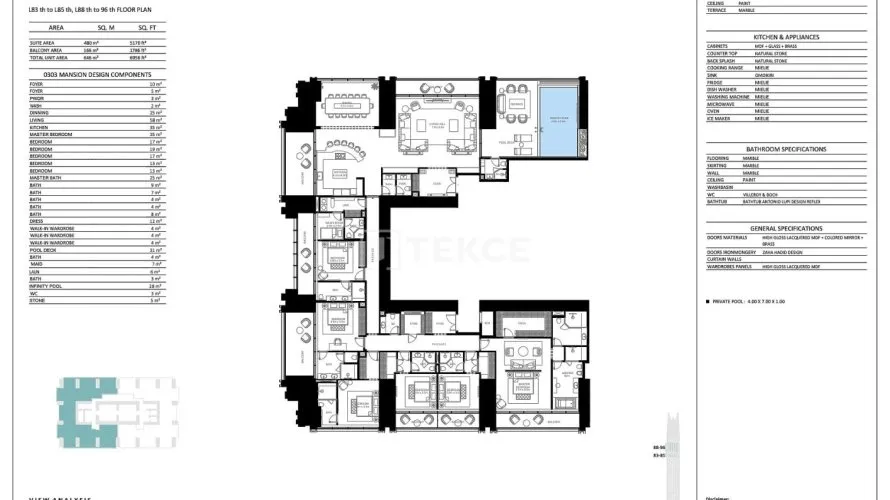 4 bedrooms apartment for sale, Business Bay, Dubai, UAE No. 420